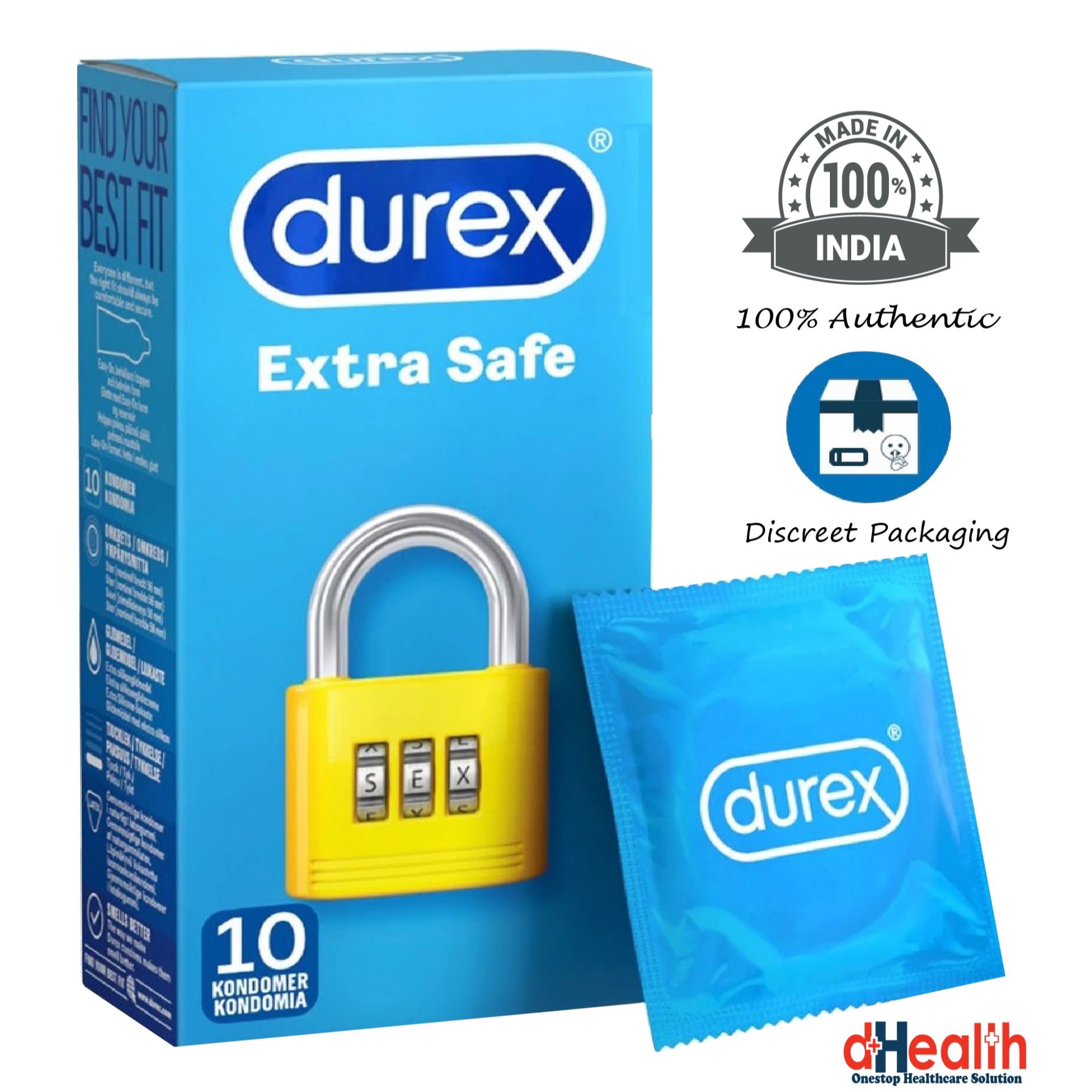 Picture of Durex Extra Safe Condoms - 12 Pcs Pack (USA)