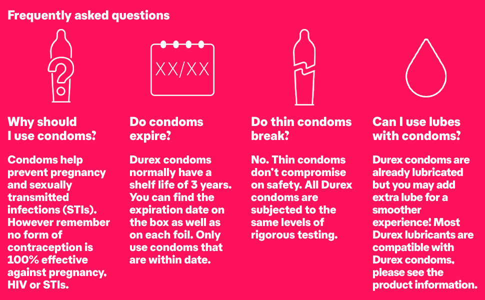Picture of Durex Extra Thin Strawberry Condom - 10 Pcs Pack (India)