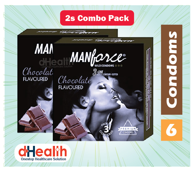 Picture of 1 RY Jelly 30gm & 2 Pack (6pcs) Manforce Chocolate Condom
