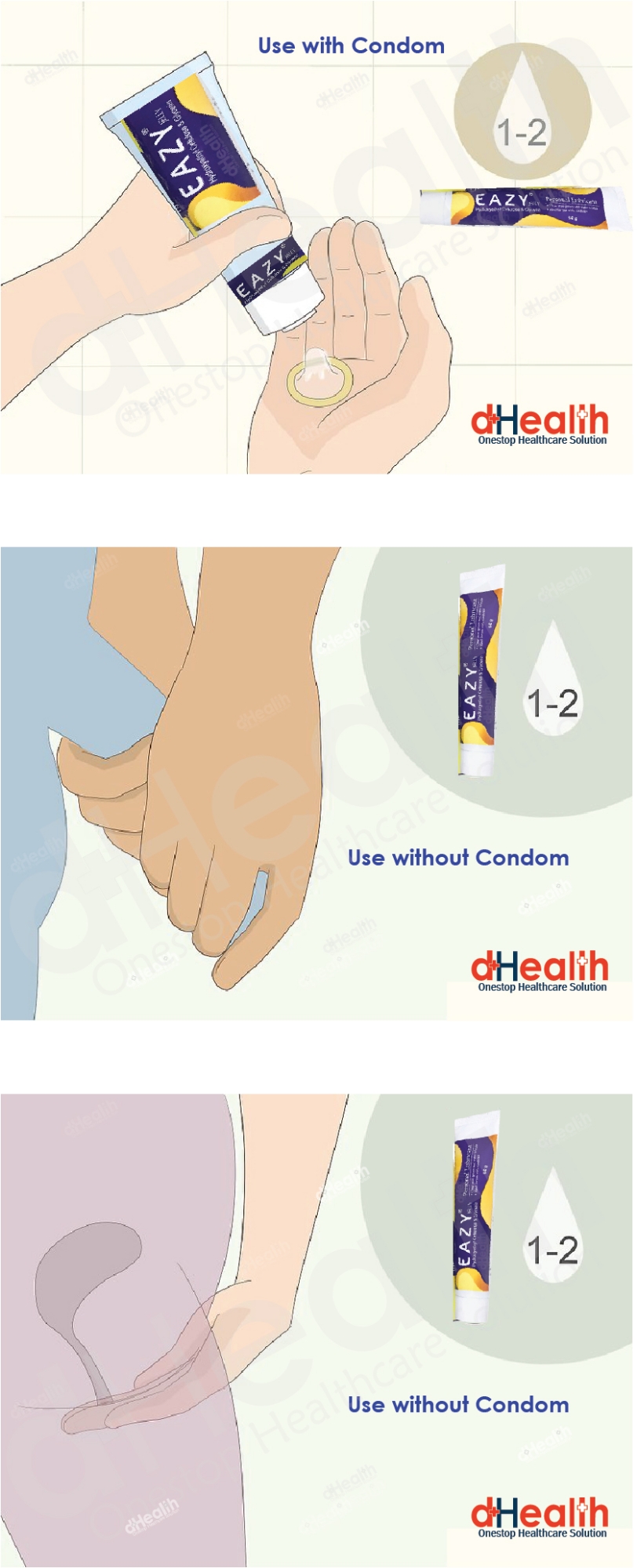 Picture of Eazy Jelly 30gm 1 Pc & EXS Cola Flavoured Condom 2 Pack (6pcs) Combo Pack