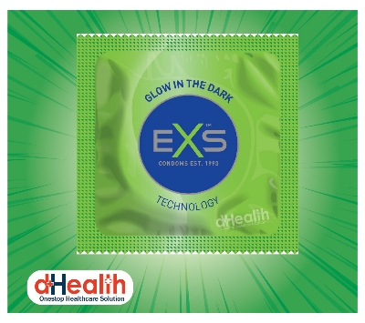 Picture of EXS Glow in the Dark Condom 2 Pack (6pcs) & Eazy Jelly 50gm 1 pc