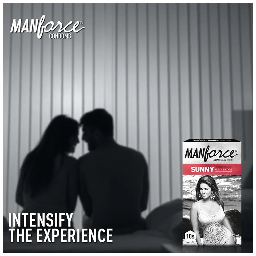 Picture of Manforce Sunny Edition Ribbed & Dotted Condom 3's Combo Pack of 10's (10x3=30 pcs)