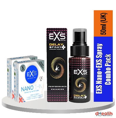 Picture of EXS 2's Nano Condom & 1 EXS Spray + 50ml (UK) Combo Pack