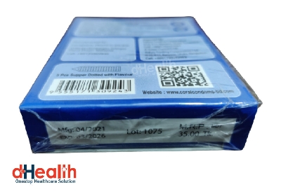Picture of Coral supper dotted Condom Single Pack, 3 Pcs