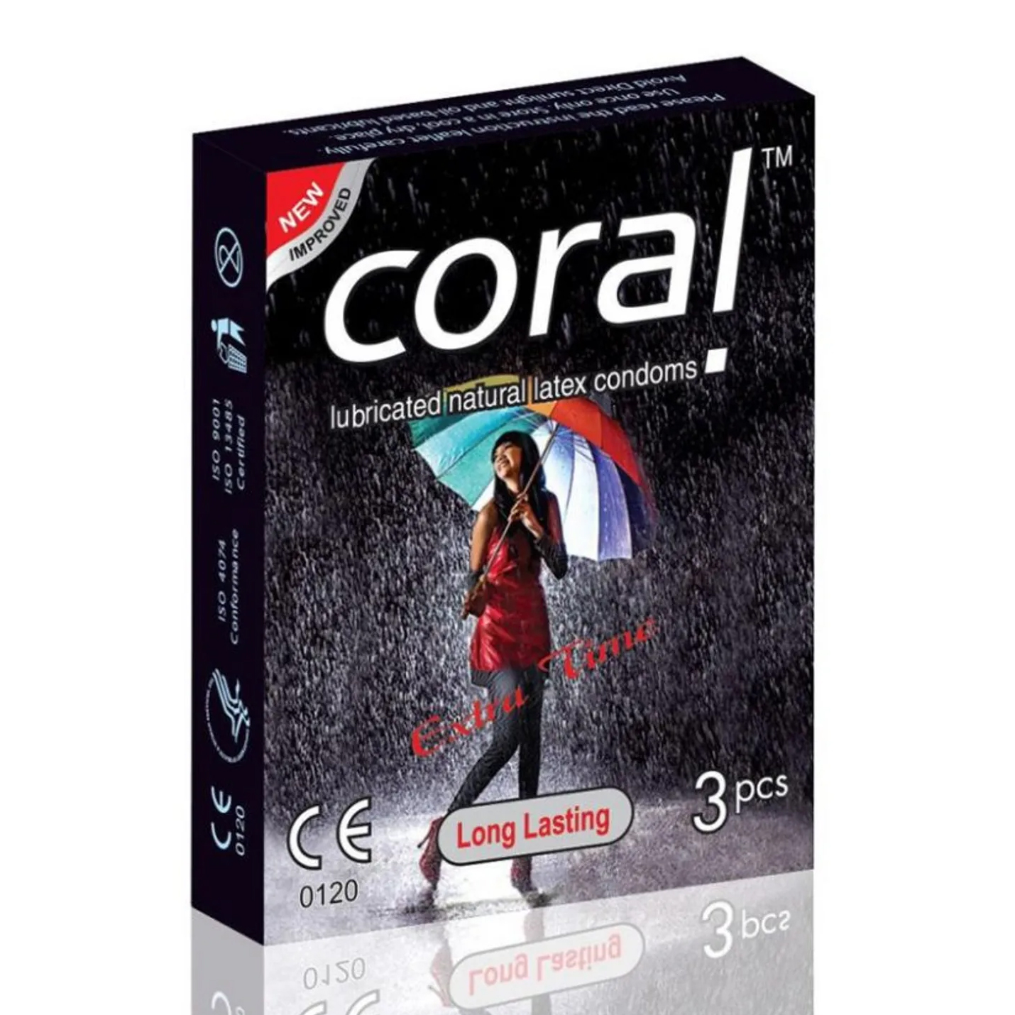 Picture of Coral Extra Time / Long Lasting Condom Single Pack, 3 Pcs
