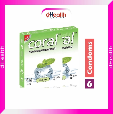 Picture of Coral Mint Flavor Condom 2's Combo Pack, 6 Pcs