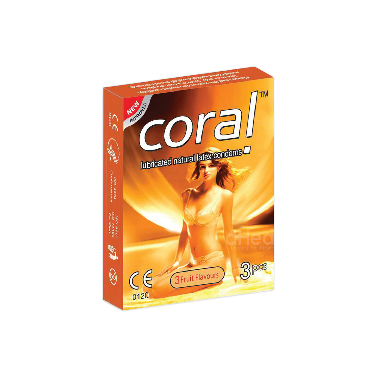 Picture of Coral 3 Fruits Girl Flavor Condom 2's Combo Pack, 6 Pcs