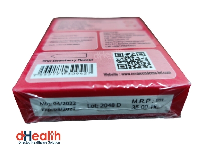Picture of Coral Strawberry Flavor Condom Full Box / 10's Pack (30 Pcs)