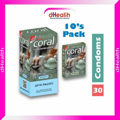 Picture of Coral 3 Ice Cream Flavor Condom Full Box / 10'S Pack (30 Pcs) - Condom