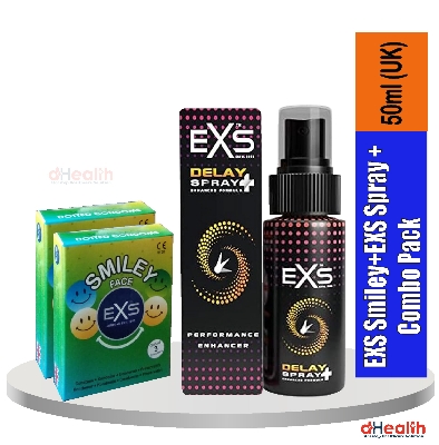 Picture of EXS 2's Smaily Condom & 1 EXS Spray+ 50ml (UK) Combo Pack