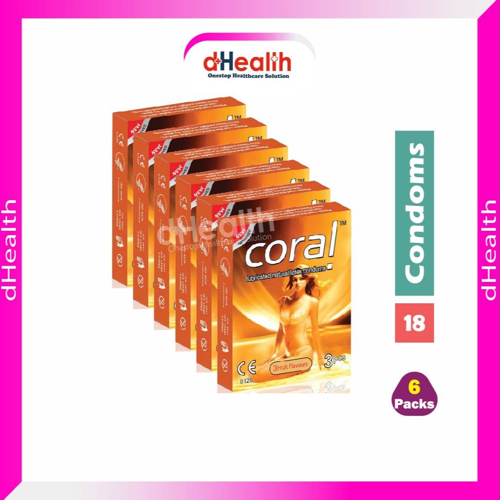 Picture of Coral 3 Fruits Girl Flavor Condom 6's Pack (18 Pcs)