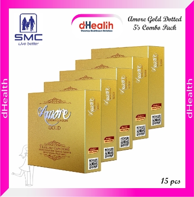 Picture of Amore Gold Luxury Condoms, 5's Combo Pack (3x5=15pcs)