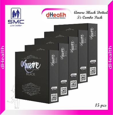 Picture of Amore Black Condoms, 5's Combo Pack (3x5=15pcs)