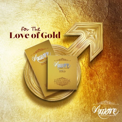 Picture of Amore Gold & Black Condoms, 2's Combo Pack ( 1 pack amore gold & 1 pack amore black)