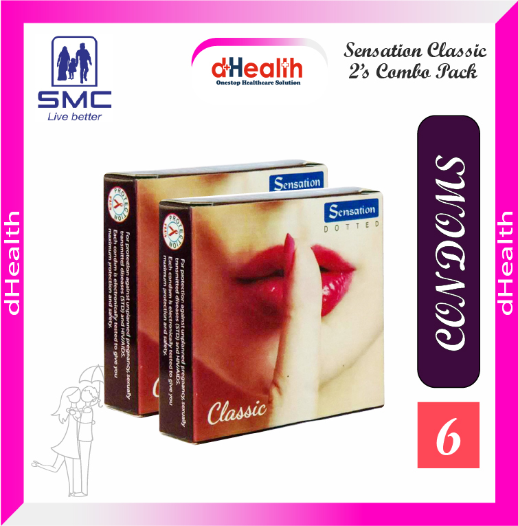 Picture of Sensation Dotted Classic Condom 2,s Combo Pack (3x2=6)
