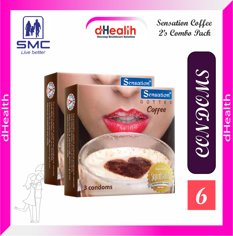 Picture of Sensation Dotted Coffee Condoms 2,s Combo Pack (3x2=6)