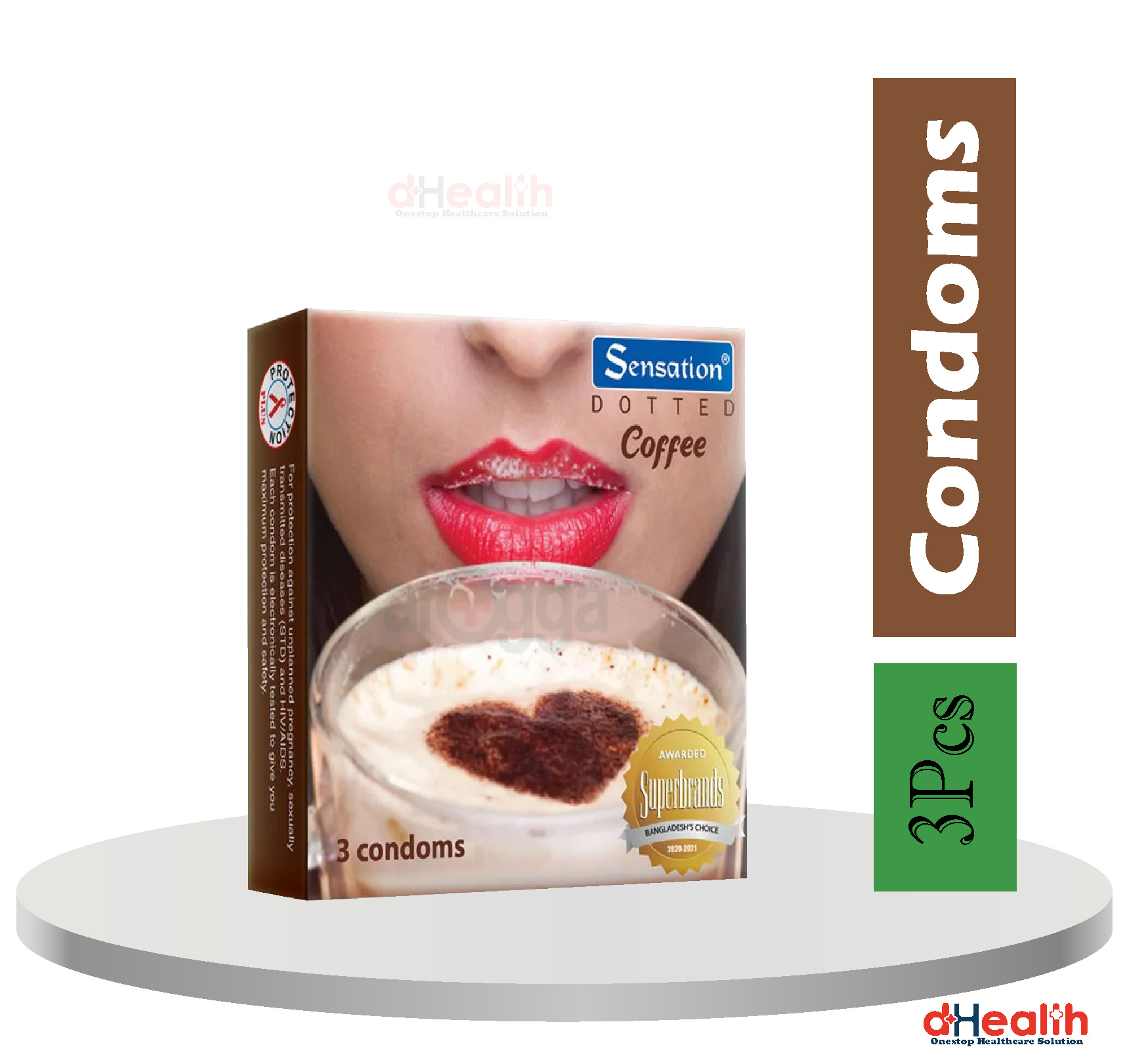 Picture of Sensation Coffee Condom 2 Pack (6pcs) & RY Jelly 30gm 1 Pc