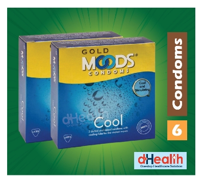 Picture of Moods Gold Cool Condom Buy 3 get 1 Ry Jelly 10g (Personal Lubricant) Free