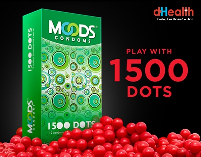 Picture of Moods 1500 dotted Condom Buy 3 get 1 Ry Jelly 10g (Personal Lubricant) Free