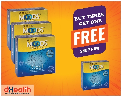 Picture of MOODS Gold Cool Condom Buy 3 get 1 Free