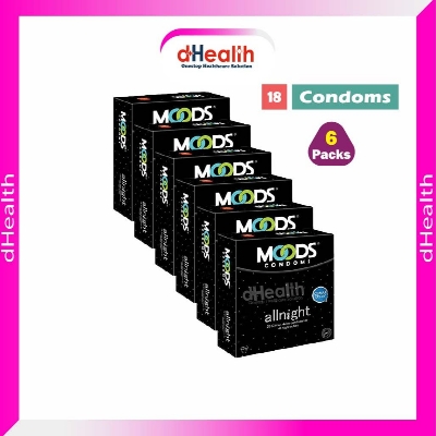 Picture of Moods Allnight Climax Delay Condom 6's Combo Pack (3x6=18pcs)