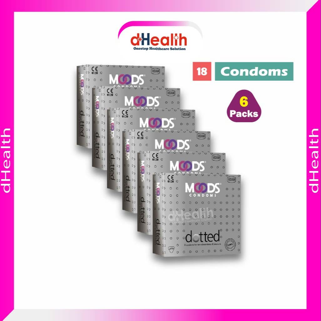 Picture of Moods Dotted Condom 6's Combo Pack (3x6=18pcs)