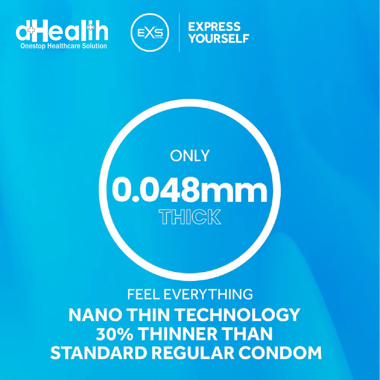 Picture of EXS Nano Thin Condom Buy 6 & get 1 Ry Jelly 10g (Personal Lubricant) Free