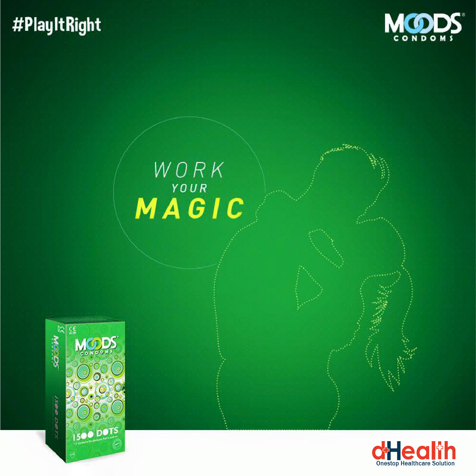 Picture of Moods 1500 dotted Condom Full Box ( 10 pack of 3's / 30pcs)