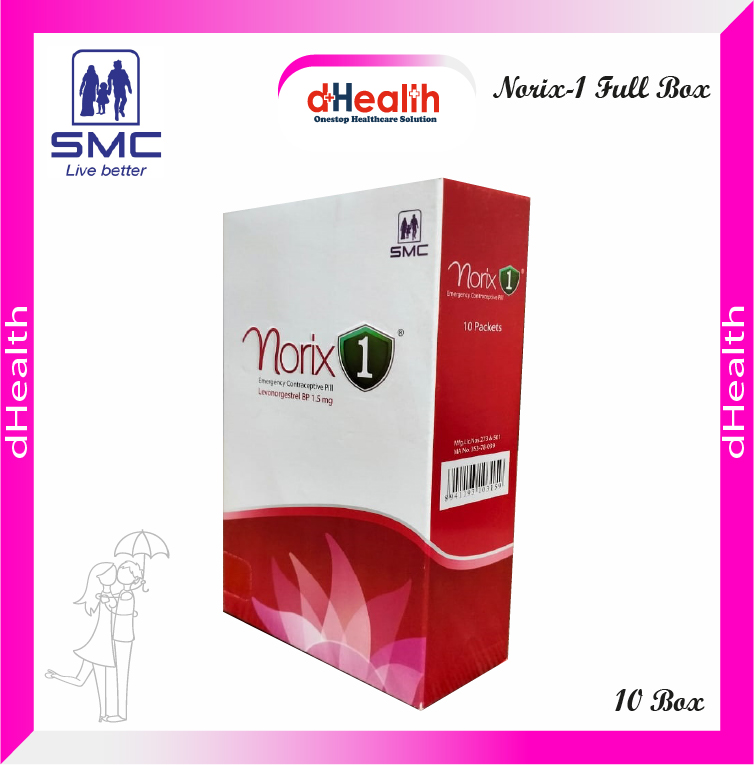 Picture of Norix 1 For Women Emergency Contraceptive Full Box Combo Pack (10pcs)
