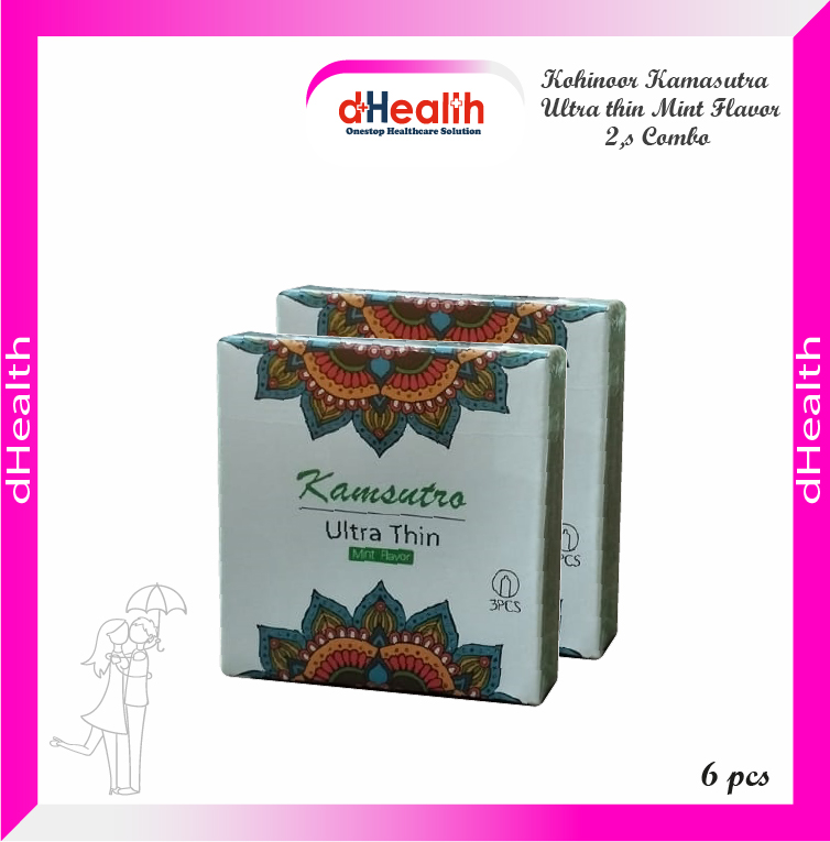 Picture of Kohinoor Ultra Thin Mint Flavor Condom 2,s Combo Pack (3x2)=6 Pcs