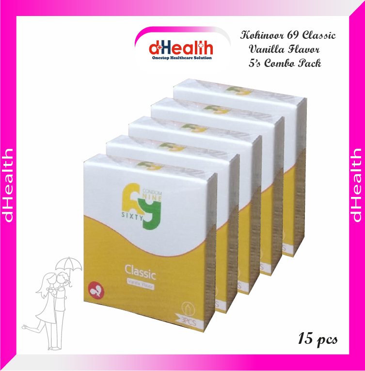 Picture of Kohinoor 69 Classic Vanilla Flavor Condoms 5,s Combo Pack (3x5)=15 Pcs