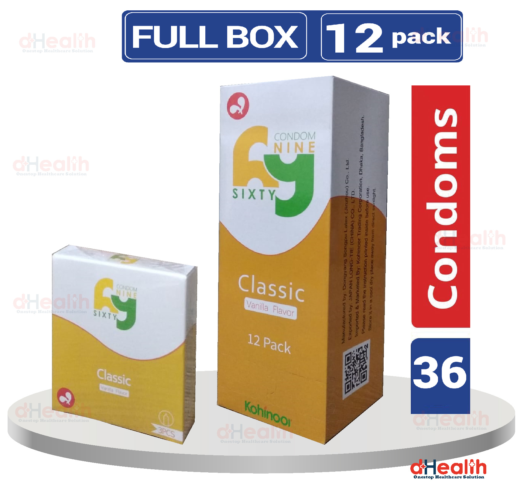 Picture of Kohinoor 69 Classic Vanilla Flavor Condoms 5,s Combo Pack (3x5)=15 Pcs
