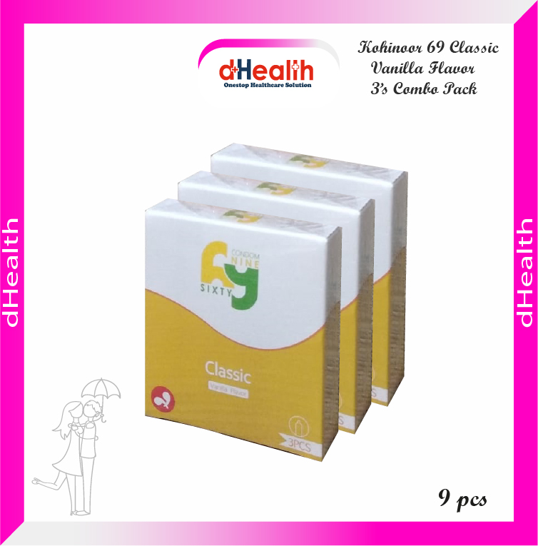 Picture of Kohinoor 69 Classic Vanilla Flavor Condom 3,s Combo Pack (3x3)=9 Pcs