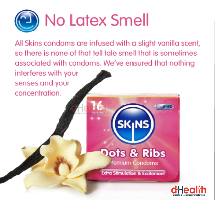Picture of SKINS Dots & Ribs Premium Condoms Full Box (4x6)=24 Pcs (UK)