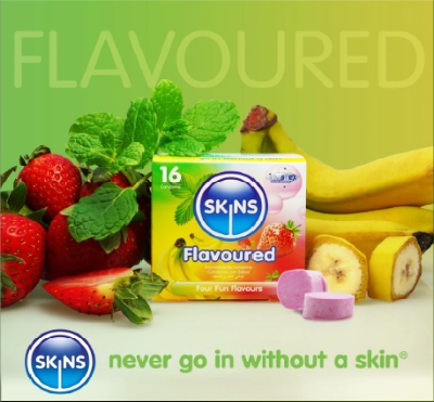 Picture of SKINS Flavored Premium Condoms Single Pack (4x1)=4Pcs (UK)