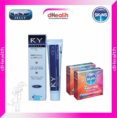 Picture of Ry Jelly 30gm 1 Pc & 2,s SKINS Assorted Premium Condoms Combo Pack