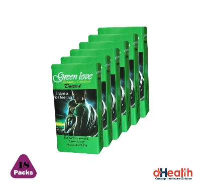 Picture of Green Love Dotted Condom Full Box Combo Pack (3x10)=30 Pcs