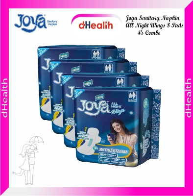 Picture of Joya Sanitary Napkin All Night Wings 8 Pads 4,s Combo Pack (Panty/Wings System)