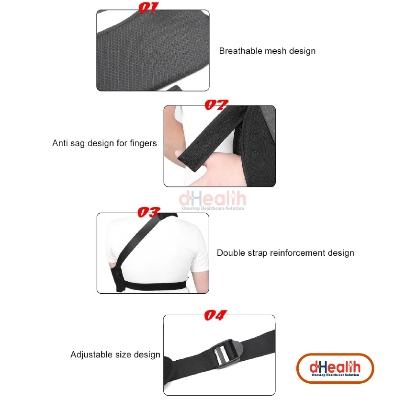 Picture of Arm Sling Pouch For Fracture Support For Arm Movement For Men & Women Immobilization Support for Both Hand