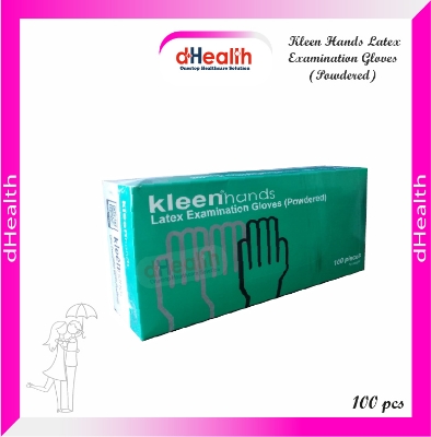 Picture of Kleen hands Latex Examination Gloves (Powdered) 1 Box (100pcs)