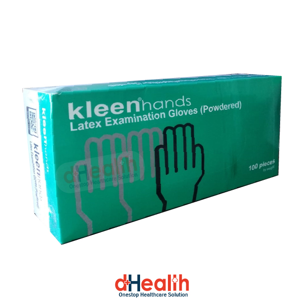 Picture of Kleen hands Latex Examination Gloves (Powdered) 1 Box (100pcs)