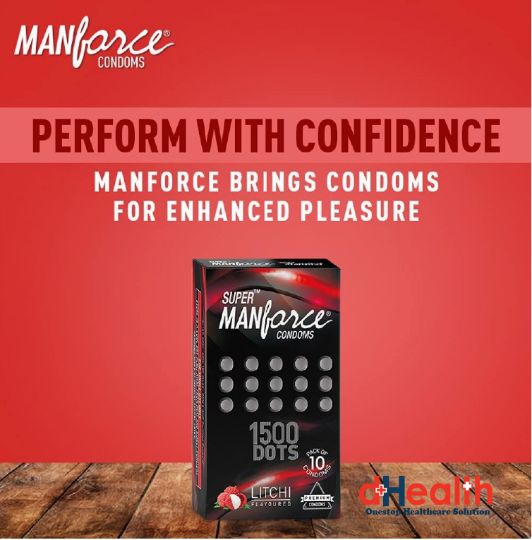 Picture of Manforce Condom for Men 10pcs Pack - Manforce 1500 Dots Litchi/ Game/ Black Grape/ Cocktail Hazenlut/ Cocktail Strawberry/ Sunny/ Strawberry/ Chocolate/ Orange/ Pineapple Flavor Condom (Made in India) Select Variants & Order