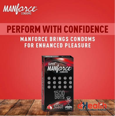 Picture of Manforce Condom for Men 10pcs Pack - Manforce 1500 Dots Litchi/ Game/ Black Grape/ Cocktail Hazenlut/ Cocktail Strawberry/ Sunny/ Strawberry/ Chocolate/ Orange/ Pineapple Flavor Condom (Made in India) Select Variants & Order