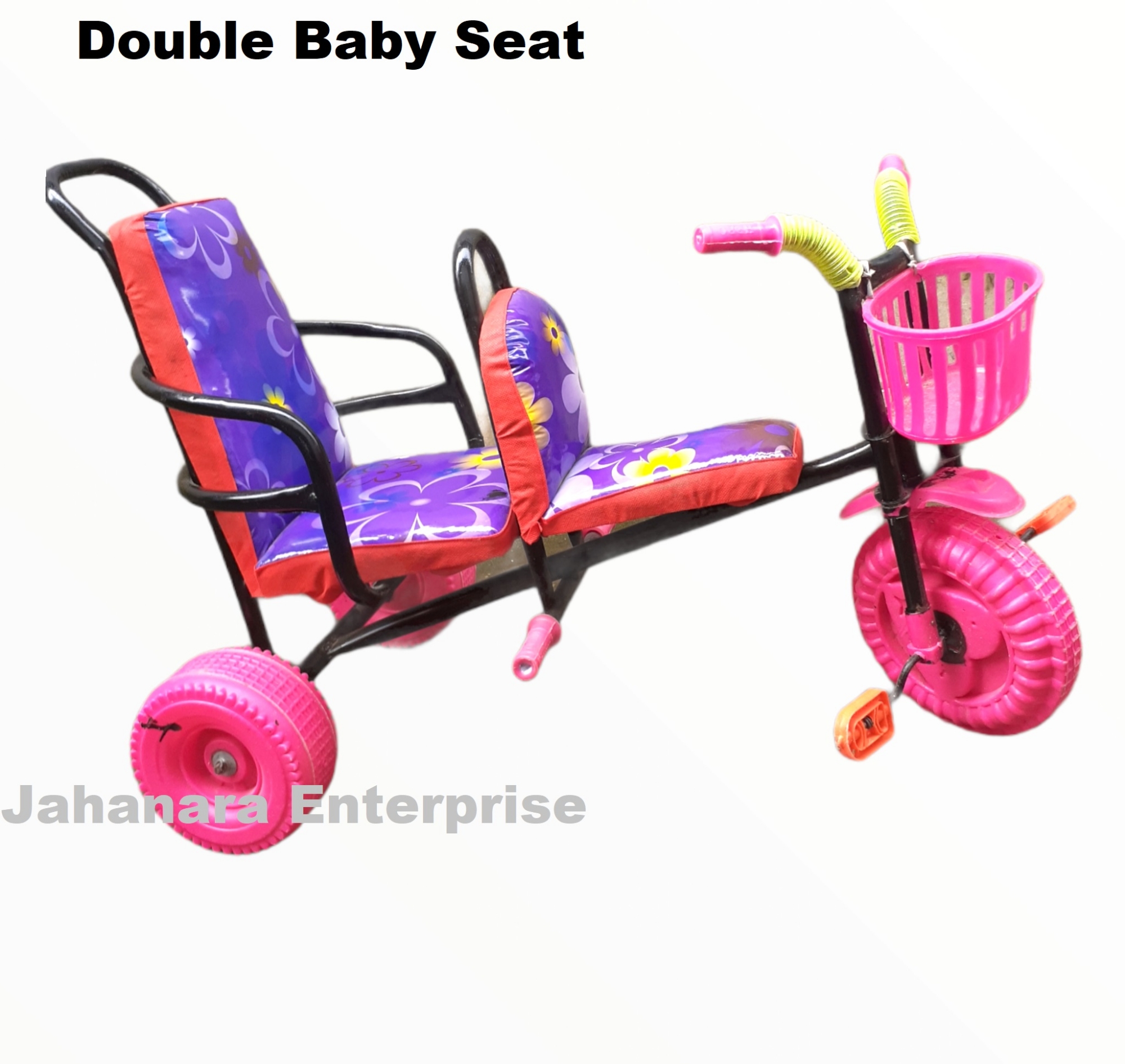 Picture of Baby Three Wheel Try Cycle Double Seat Baby Riksha ,Khulna Tradition