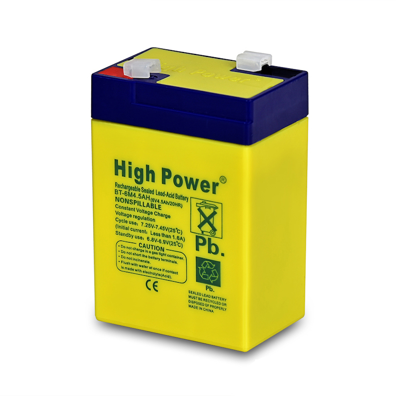 Picture of Defender 12 inch Charger Fan Rechargeable Battery Sealed Lead-Acid Battery (Clip System) - Battery ModeL HP-6V -4 -5 Ampere- Stay Powered With Ampere Charger Fan