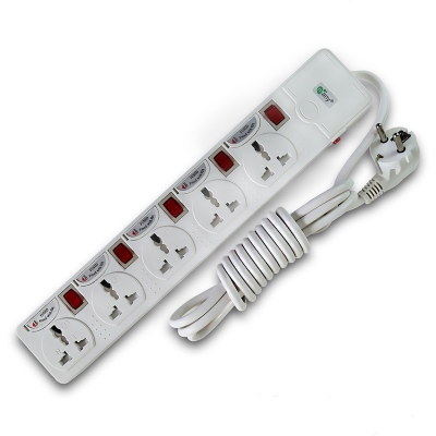 Picture of Multiplug Many Business Class 5 Gang MTS-154=2Pin Plug /5 miter Wire-16 fit/hand  ( Individual Fuse with Over Load Protection)