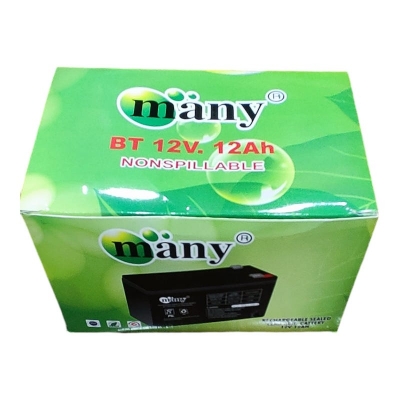 Picture of Rechargeable Sealed Lead-Acid Battery -Many 12Volt12 Ampere Long Life Big Battery -3450 Gram-Size(L-151mm X W-98mm X H-96mm X TH-102mm)