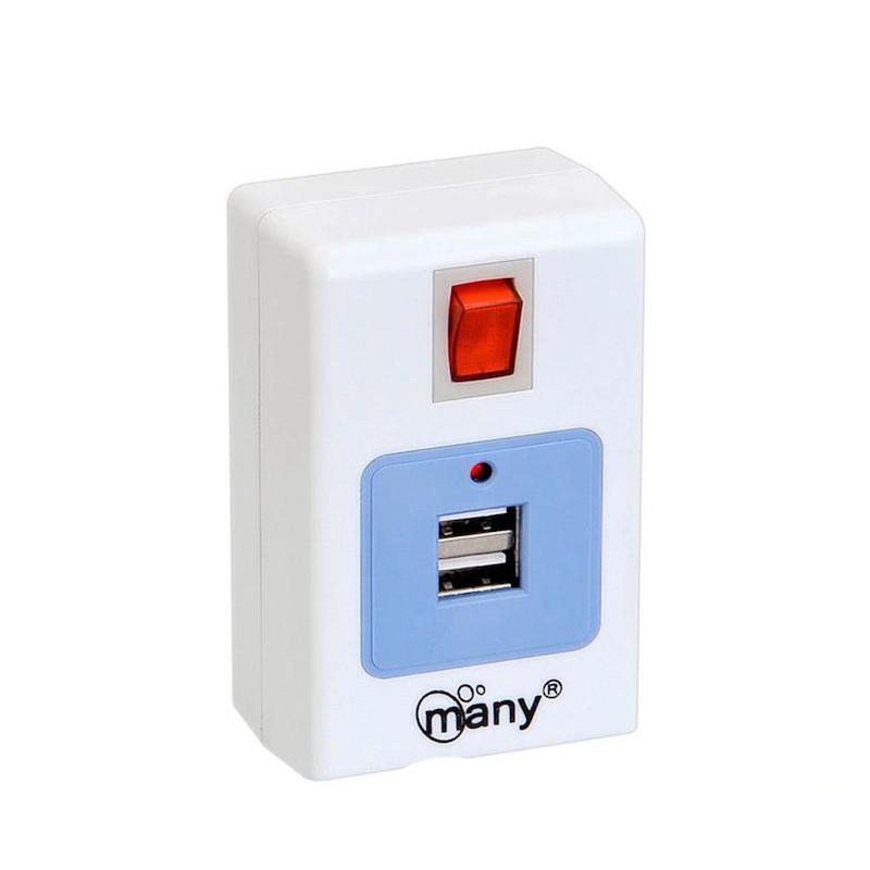 Picture of Multiplug Many Heavy Duty TRAVEL ADAPTER 2 Way USB Fast charging MTS-0016=USB