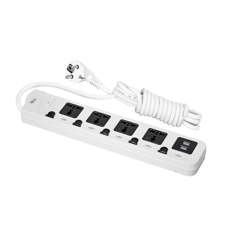 Picture of Multiplug Many Heavy Duty 4 Gang 2 USB Fast Charging MTS-158/2p-USB-3 Meters/ 10 Fit/hand