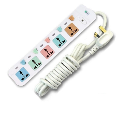 Picture of Multiplug Many Business Class 3 Port Socket-158-3 Pin Plug/5 Miter Wire